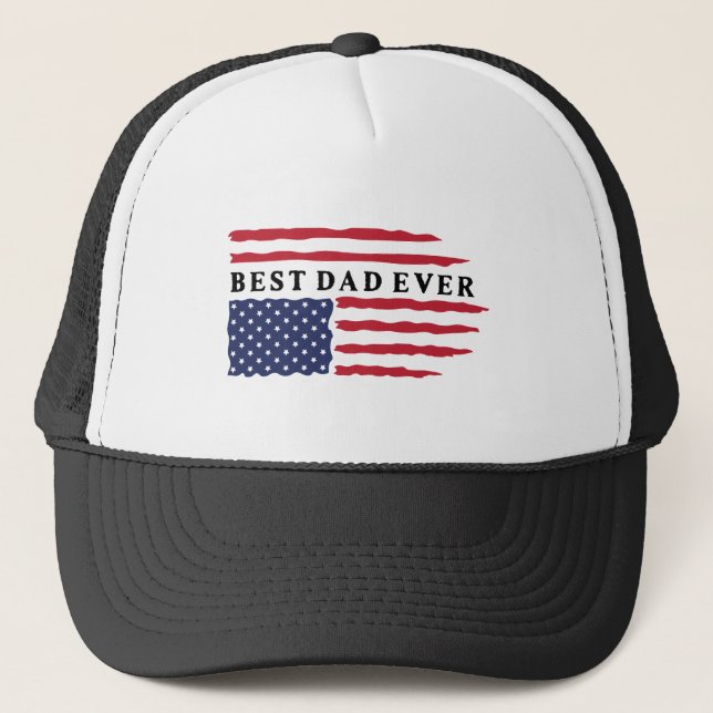 Father's Day, Birthday, Best Dad Ever! Trucker Hat (Front)