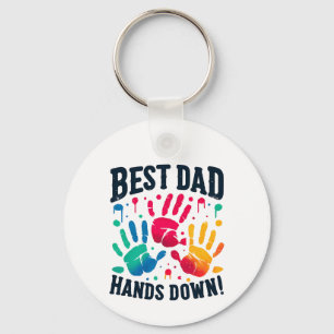 Father's Day, Birthday, Best Dad Hands Down! Key Ring