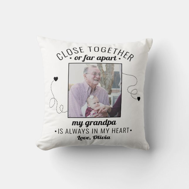 Father's Day/Birthday Dad Grandpa from Kids Photo Cushion (Front)