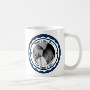 Father's Day Birthday Photo World's Best Dad Coffee Mug