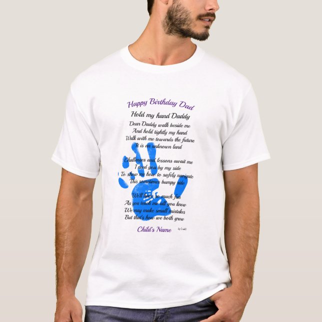 Fathers Day / Birthday POEM Gift from Toddler T-Shirt (Front)