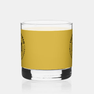 Fathers Day Black Man Emblem Keepsake Liquor Whiskey Glass