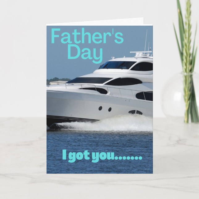 Father's day boat card funny (Front)