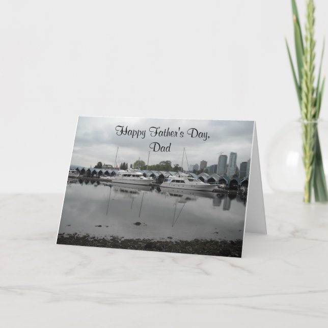 Father's Day Boating Scene Card (Front)