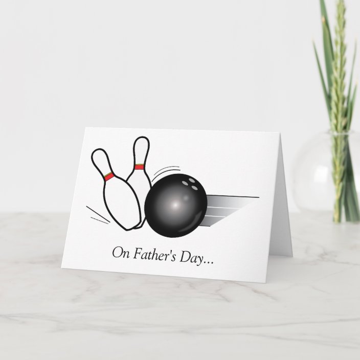 Father's Day Bowling Card Zazzle.co.uk
