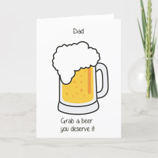 Fathers Day Card Beer