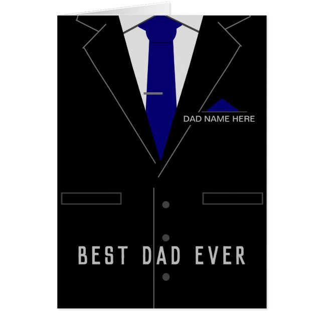 Father's Day Card - Best DAD Ever - Personalised (Front)