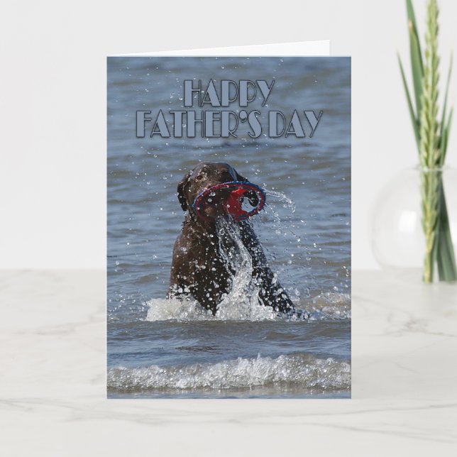 Father's Day Card - Chocolate Labrador (Front)