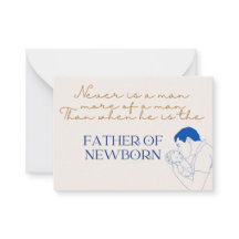 Father's day card-Father of new born-Greeting card
