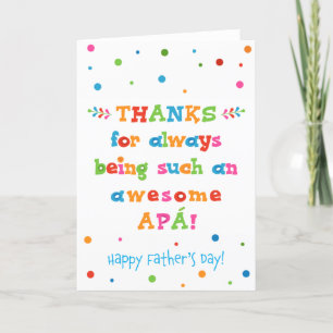 Father's Day Card for Apá