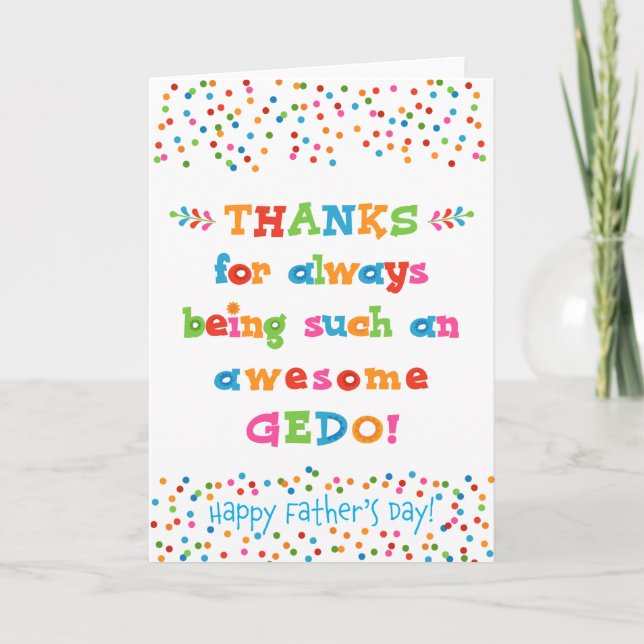 Father's Day Card for Gedo (Front)