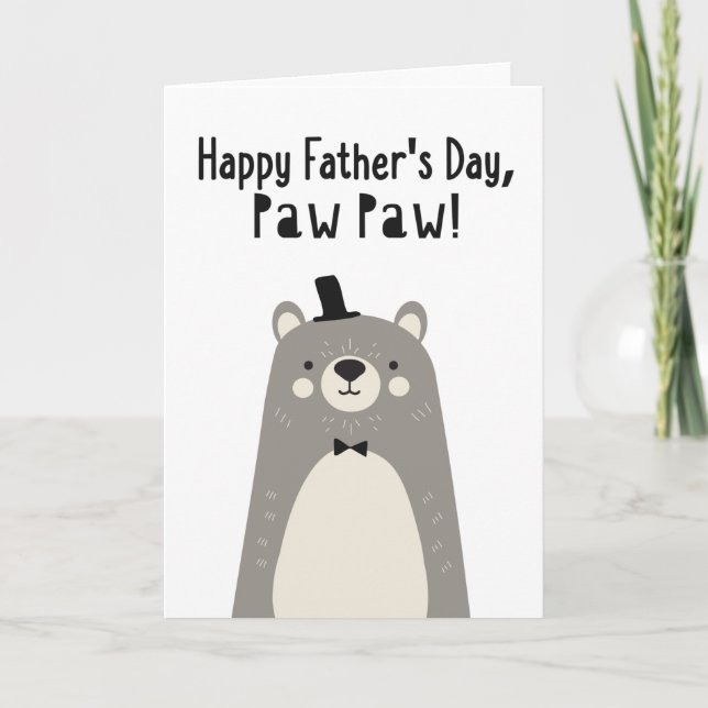 Father's Day Card for Paw Paw (Front)