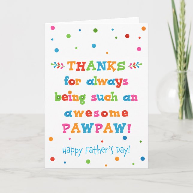 Father's Day Card for Pawpaw (Front)