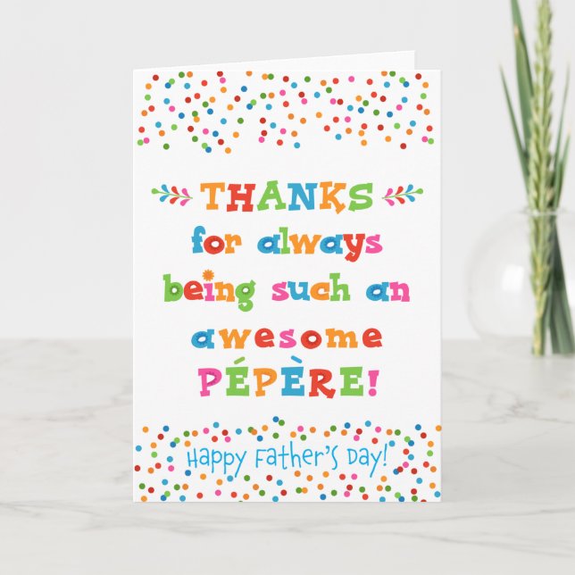 Father's Day Card for Pépère (Front)