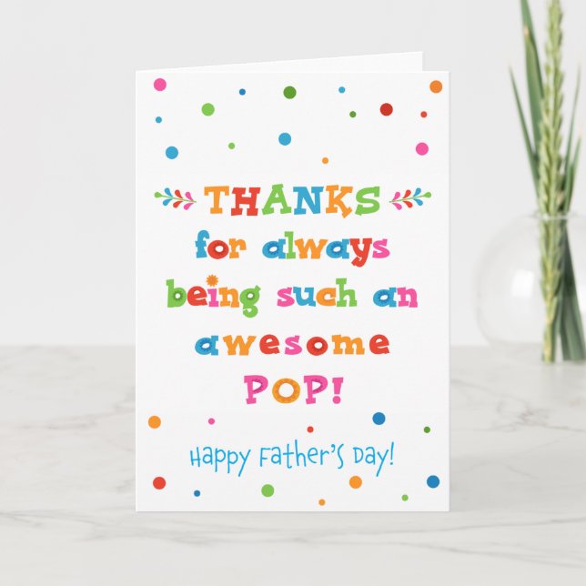 Father's Day Card for Pop (Front)