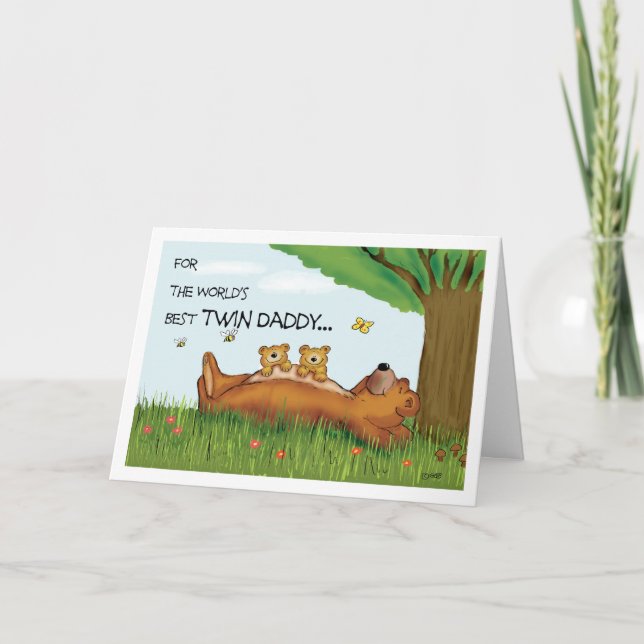 Father's Day card for Twin Dad - Best Twin Daddy (Front)