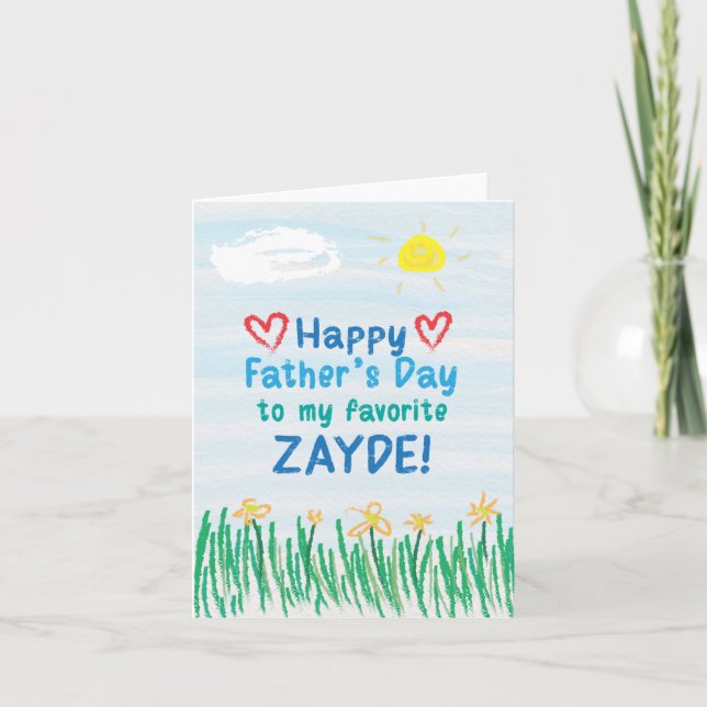 Father's Day Card for Zayde (Front)