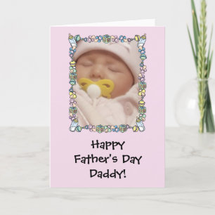 Father's Day Card from Baby - pink