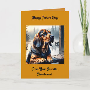 Fathers Day Card from Bloodhound Dog