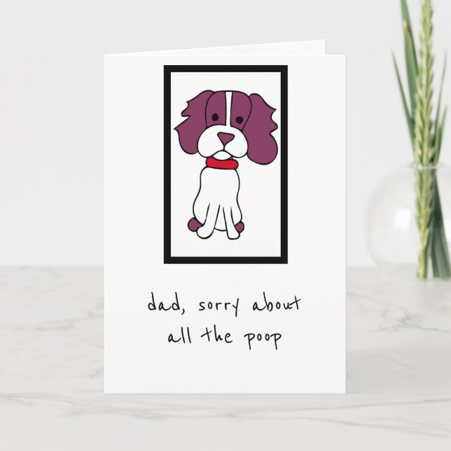 Father's Day Card - From the Dog - Spaniel (Front)