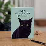 Father's Day Card from Your Black Cat<br><div class="desc">Father's Day card from your black cat. Just add their name and a short greeting inside.</div>