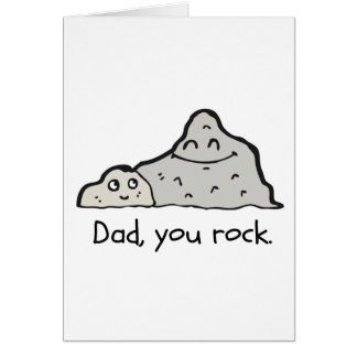 Father's Day Card, Funny, Dad You Rock, Blank
