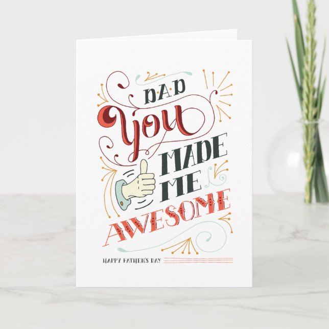 Father's Day Card - Hand Lettering Illustration (Front)