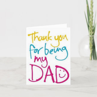 Father's Day Card, Happy Father's Day Thank You Card