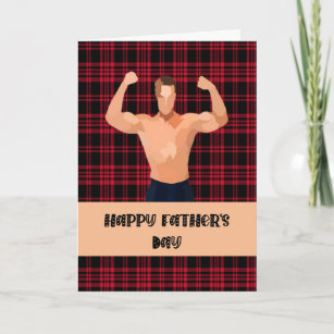 Father's Day Card in Lumberjack Plaid for Brother