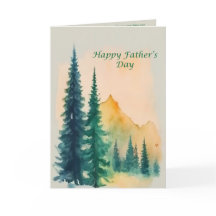 Father's Day card nature watercolor