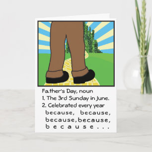Father's Day Card/Personalise Because Because Card