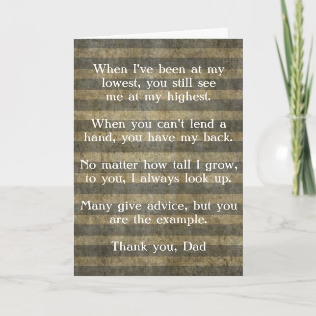 Father's Day Card, Thank You (Front)