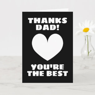 Father's Day card - Thanks dad you're the best