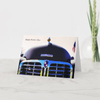 Father's Day Card vintage Lincoln car