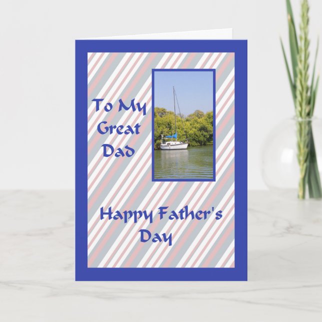 Father's Day Card with a Nautical Theme. (Front)