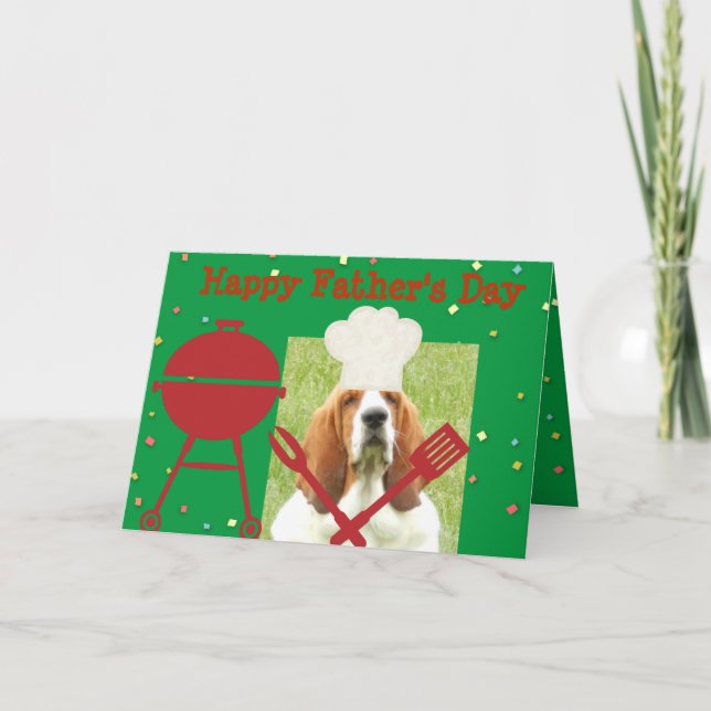Father's Day Card with Basset Chef (Front)