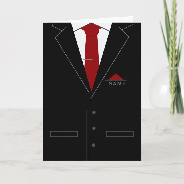 Father's Day Card with Custom Name Text (Front)