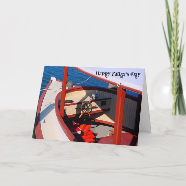 Father's Day Card with Old Wooden Boat (Front)