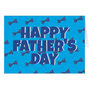 Father's Day Card with Personalised Message, Blue