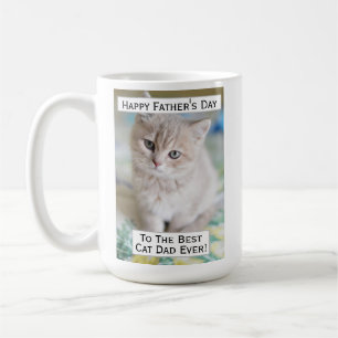 Father's Day Cat Dad Greatest Best Ever Pet Photo Coffee Mug