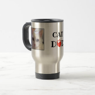 Father's Day Cat Dad Photo Personalised Travel Mug