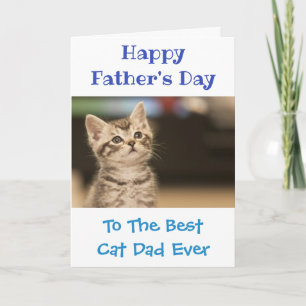 Father's Day Cat Dad World's Best Ever Pet Photo Card