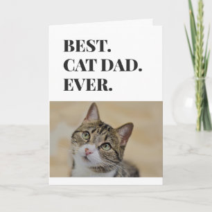 Father's Day Cat Dad World's Best Ever Pet Photo Card