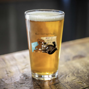 Father's Day Cat Glass