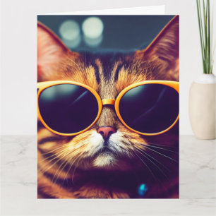 FATHER'S DAY CAT GREETING CARD