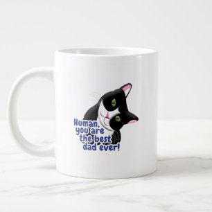 Father's Day Cat Large Coffee Mug