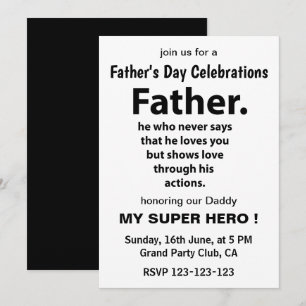 Fathers Day Celebrations Party  Invitation