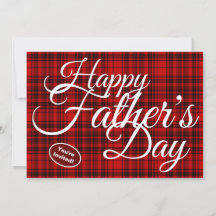 Fathers Day Check Plaid White Typography Chequered