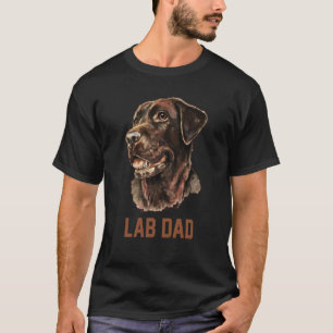 Father's Day Chocolate Lab Daddy Dog Papa Lab Dad T-Shirt