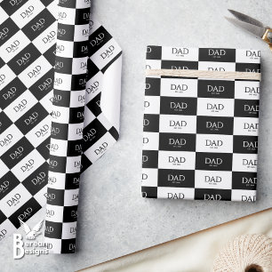 Fathers Day Classic Caps Dad Established  Wrapping Paper